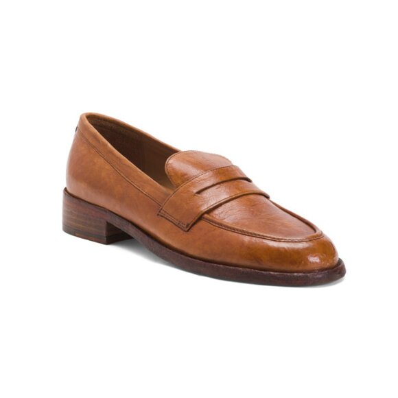 SAINT G Cognac Leather Micola Loafers